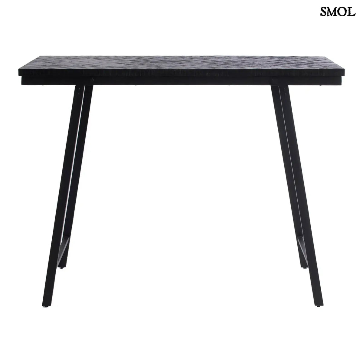 Halszálkás Magas Bárasztal – fekete, 140 cm | HERRINGBONE - SMOL