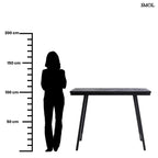 Halszálkás Magas Bárasztal – fekete, 140 cm | HERRINGBONE - SMOL