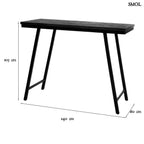 Halszálkás Magas Bárasztal – fekete, 140 cm | HERRINGBONE - SMOL