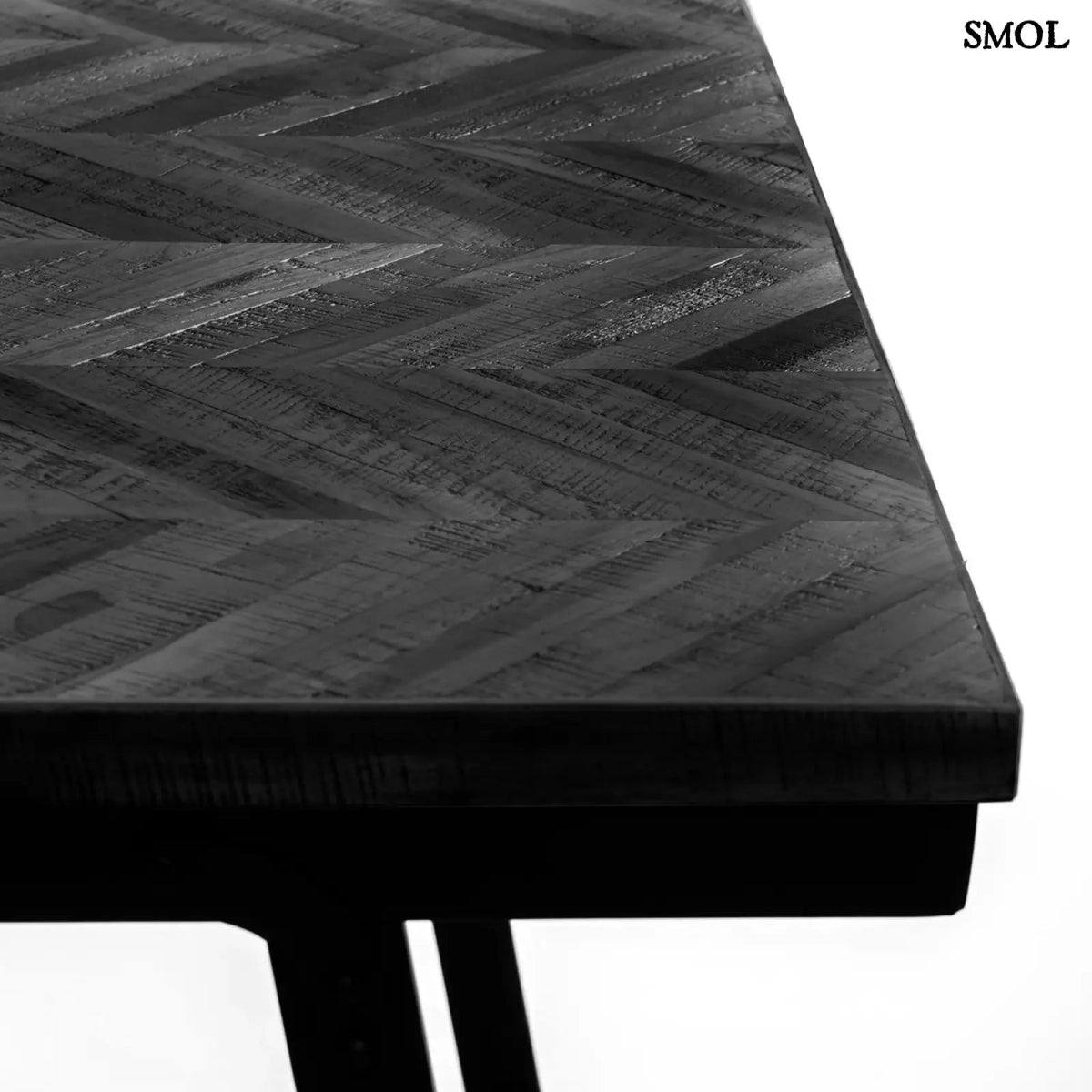 Halszálkás Magas Bárasztal – fekete, 140 cm | HERRINGBONE - SMOL