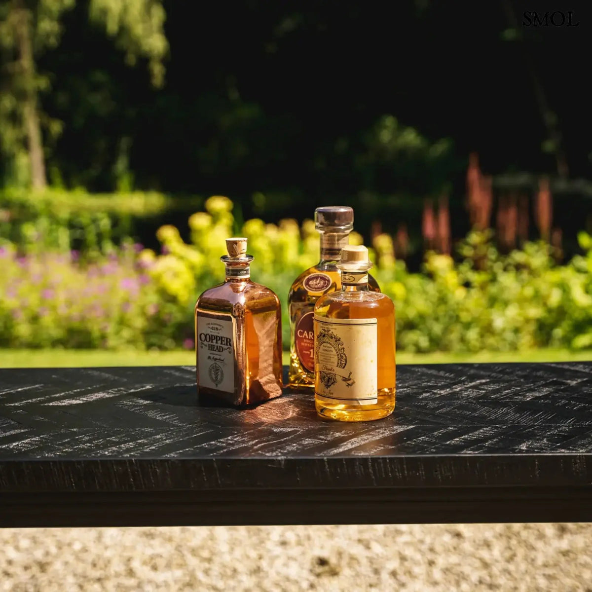 Halszálkás Magas Bárasztal – fekete, 140 cm | HERRINGBONE - SMOL