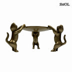 Dísztál - kisméretű, 3 macskával, ⌀ 10 cm | PURR - smol.hu - alulról