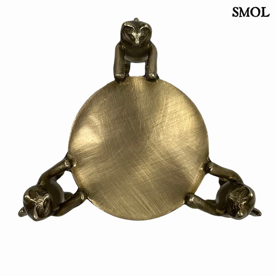 Dísztál - kisméretű, 3 macskával, ⌀ 10 cm | PURR - smol.hu - felülről