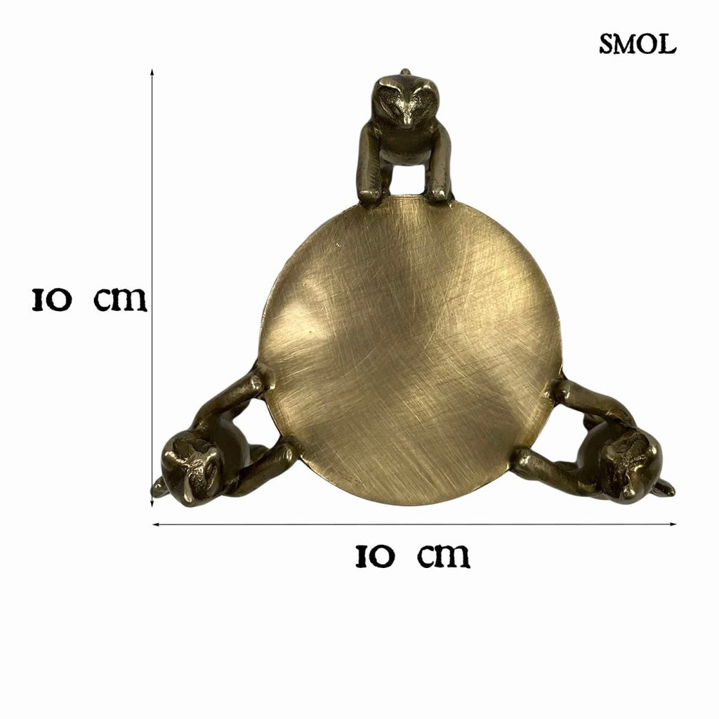 Dísztál - kisméretű, 3 macskával, ⌀ 10 cm | PURR - smol.hu - méretekkel