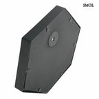 Falitükör - fekete, fém, hatszögű, 58cm | STELLA - smol.hu - hátulról