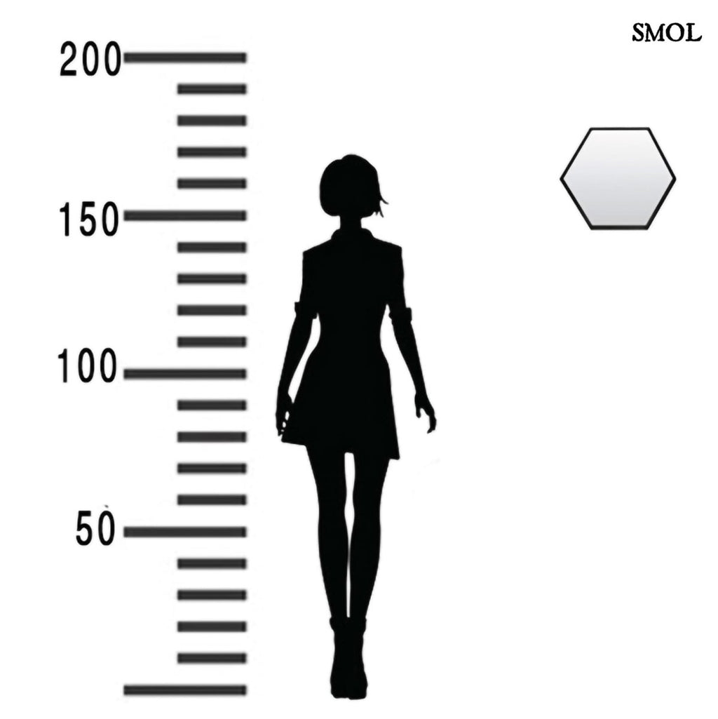 Falitükör - fekete, fém, hatszögű, 35 cm | SYLVIA - smol.hu - méretarányosan