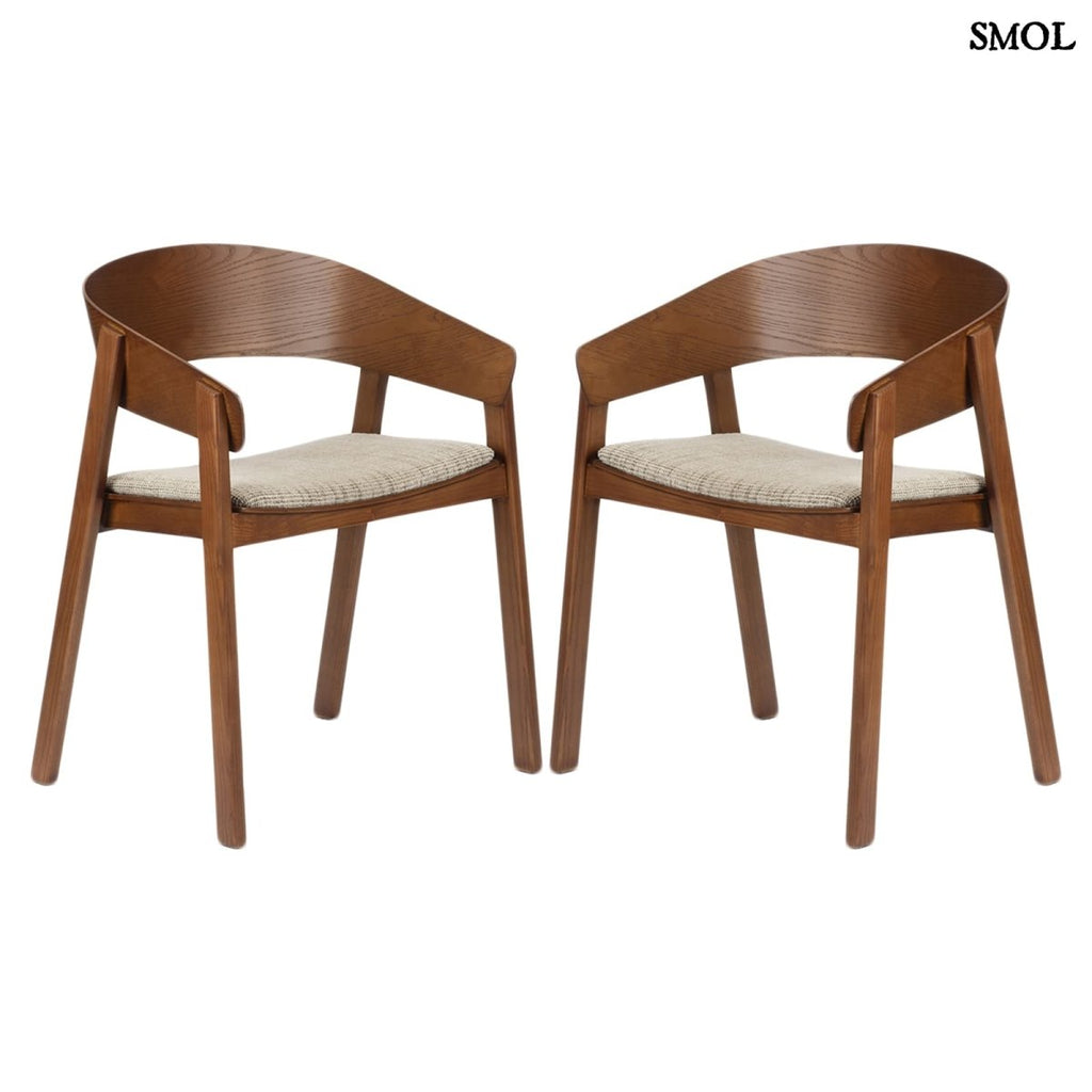 Japán Stílusú Fa Karosszék szett, barna | EDO - SMOL