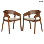 Japán Stílusú Fa Karosszék szett, barna | EDO - SMOL