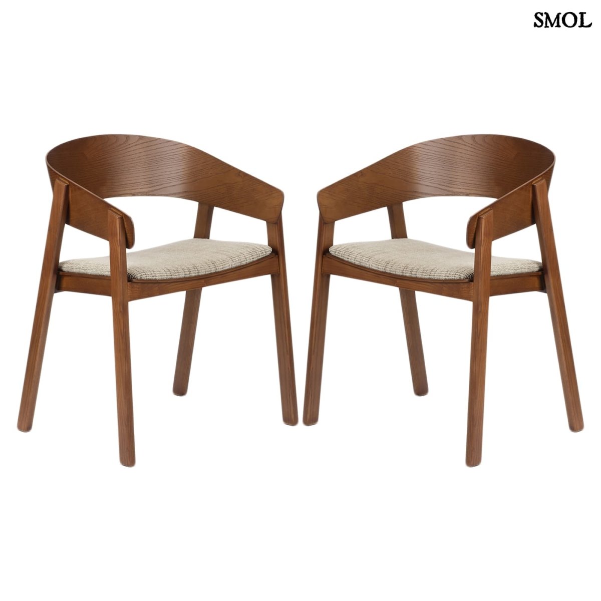 Japán Stílusú Fa Karosszék szett, barna | EDO - SMOL