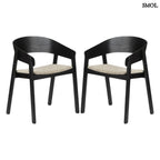 Japán Stílusú Fa Karosszék szett, fekete | EDO - SMOL