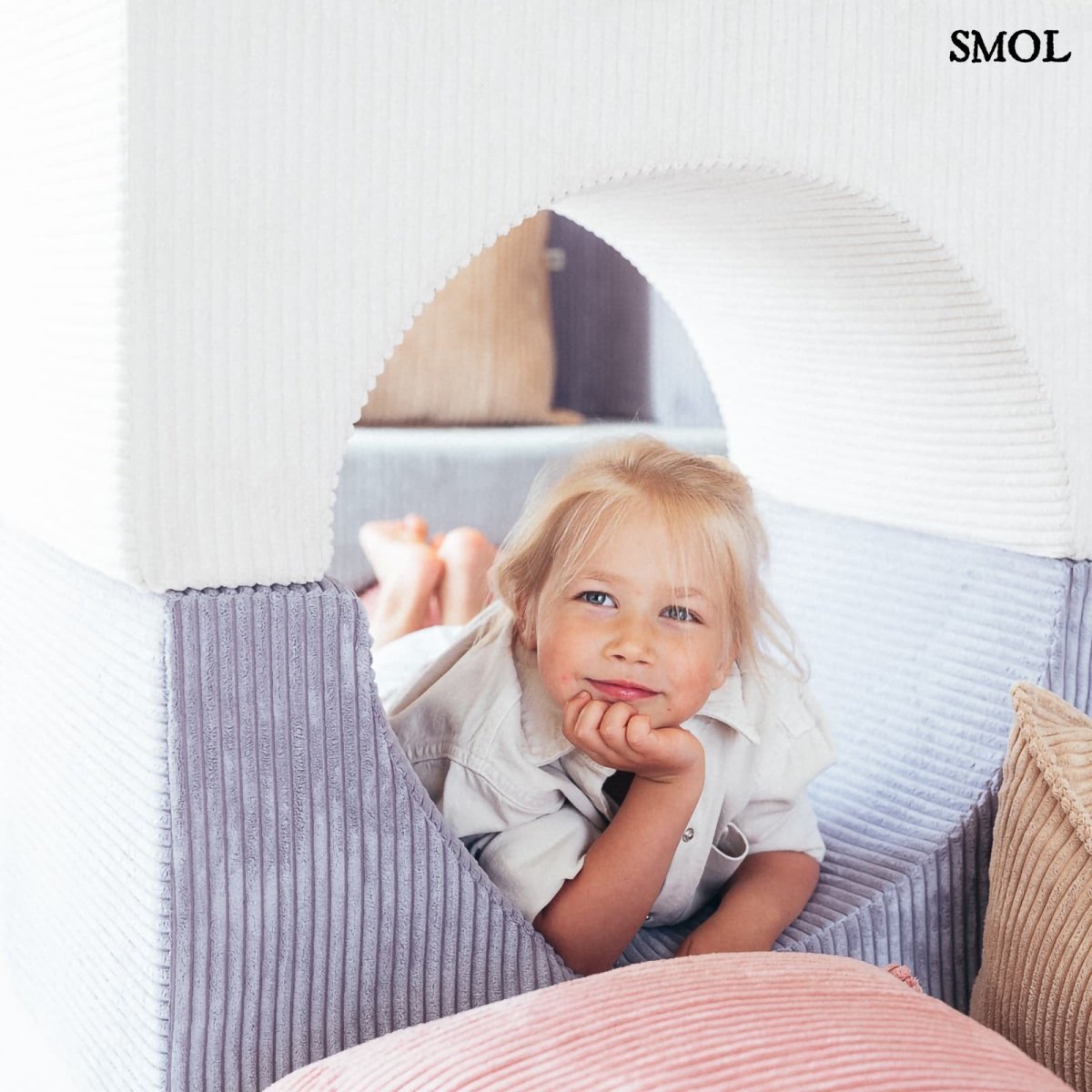 Játékszett - moduláris, 3 részes | BLUEBERRY | SMOL  - alagutat építő gyerekkel