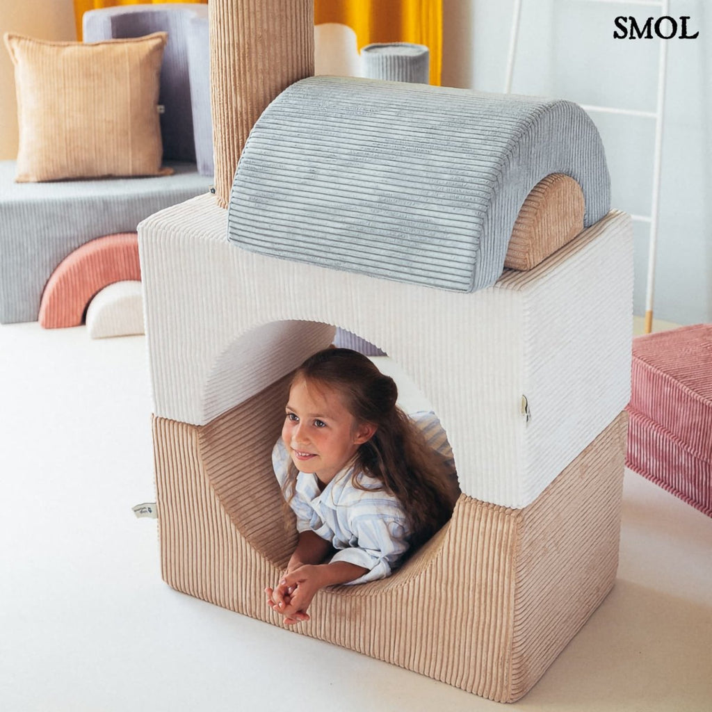 Játékszett - moduláris, 3 részes | PEPPERMINT | SMOL - elemekből kuckó építve, gyerekkel