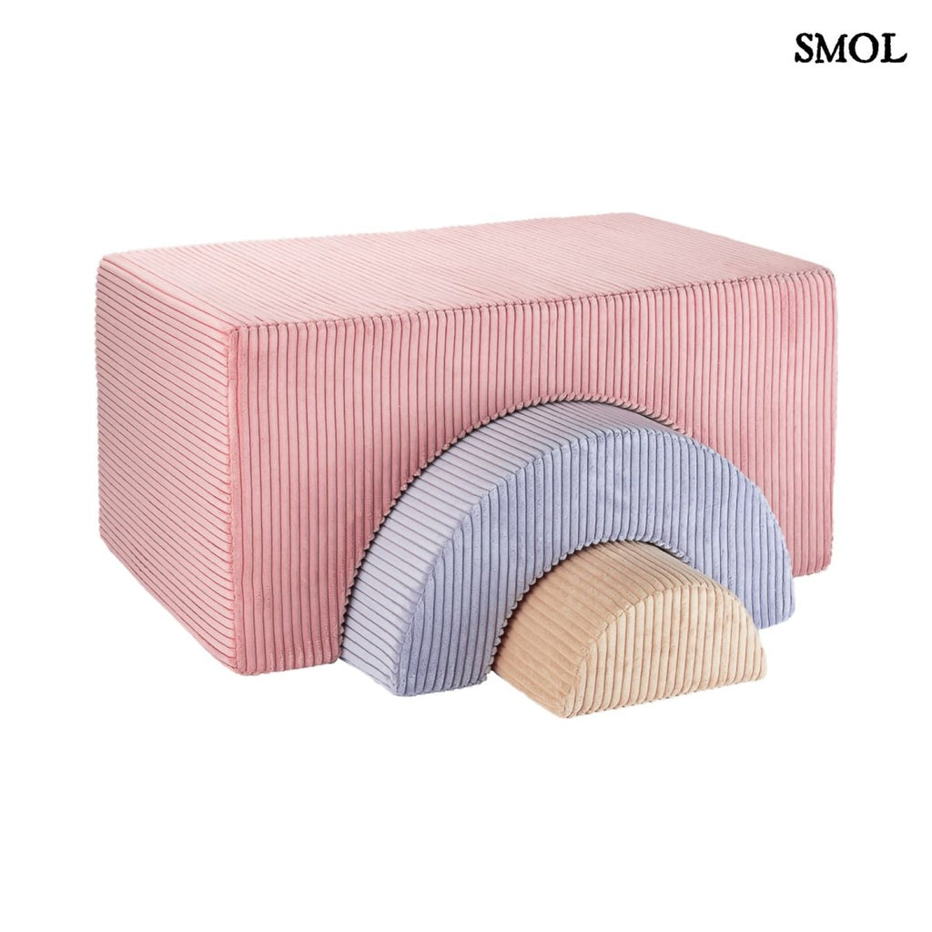 Játékszett - moduláris, 3 részes  | PINK MOUSSE | SMOL - fehér háttérrel