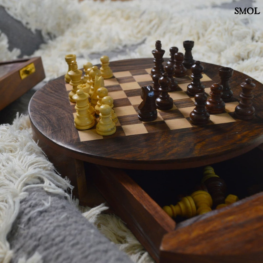 Játékszett - sakk, mangófa dobozban | CHECKMATE