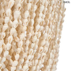 Kagyló csillár - kézzel készített balinéz függőlámpa természetes kagylóhéj rétegekkel, kagylók nagyítva