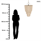 Kagyló csillár - kézzel készített balinéz függőlámpa természetes kagylóhéj rétegekkel, méretarányosan