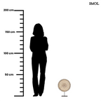 kagyló dekoráció állvánnyal, natúr fehér színben méretarányosan