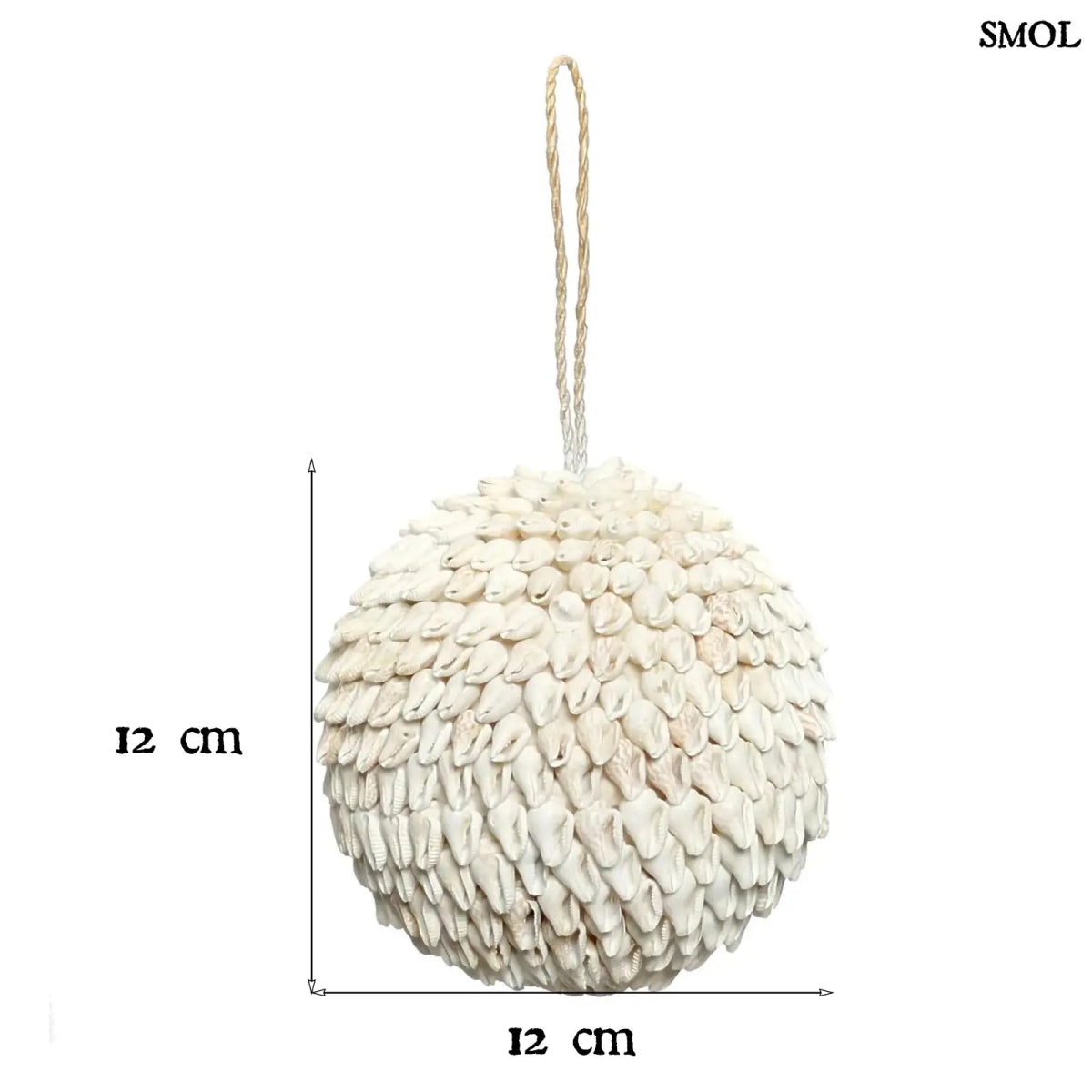 Kagyló függődísz – fehér, kerek, L | BUBBLE SHELL