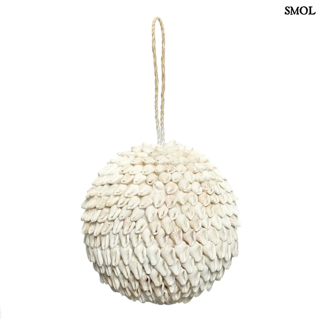 Kagyló függődísz – fehér, kerek, L | BUBBLE SHELL