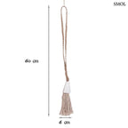 Kézzel készült kagyló függődísz és font tengerifű dekoráció, méretekkel