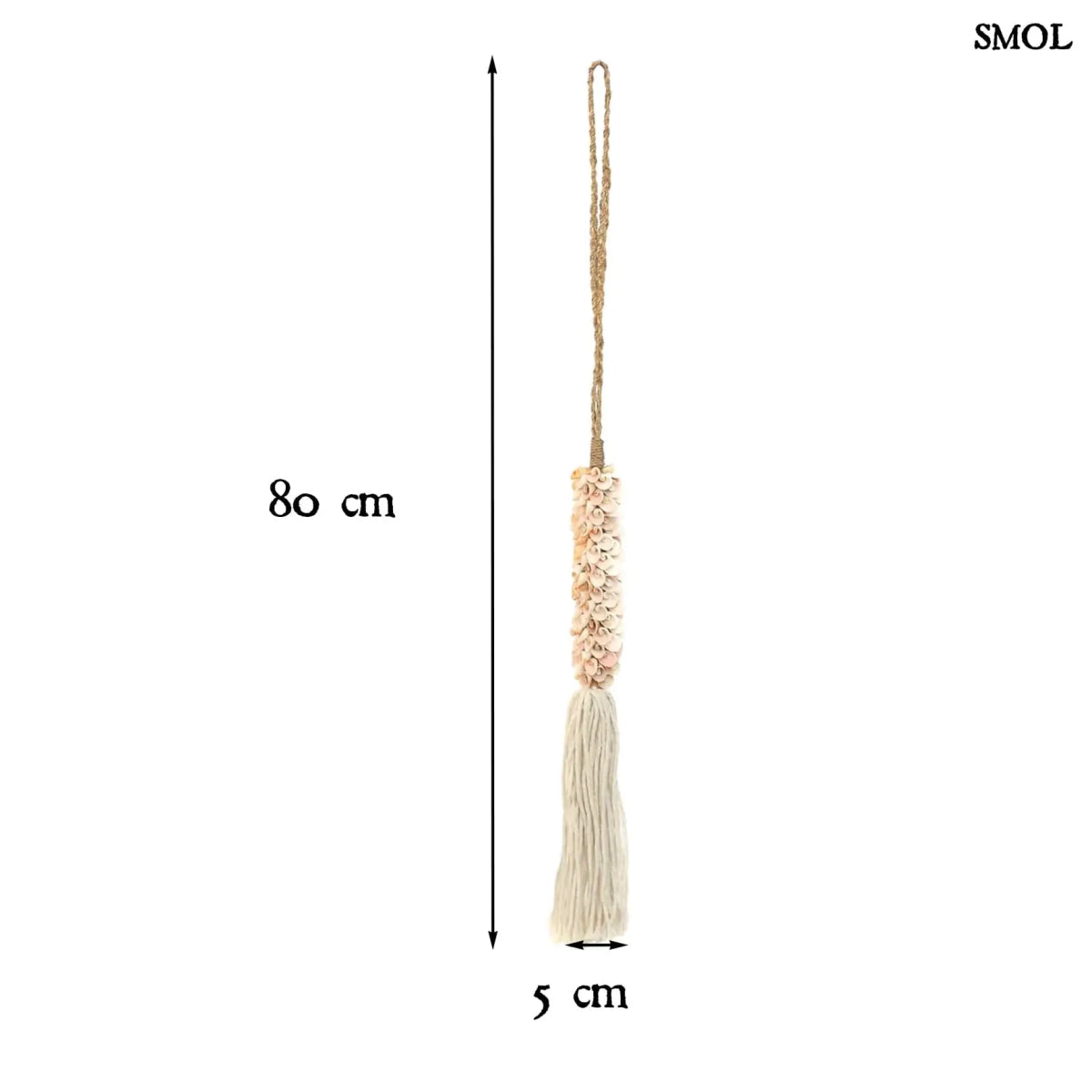 Kagylós Boho Függődísz - rózsaszín | SHELL COTTON - SMOL