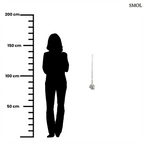 Kagylós dekoráció függő fehér kauri kagylókból és natúr fonott kötélből Bali szigetéről, méretarányosan