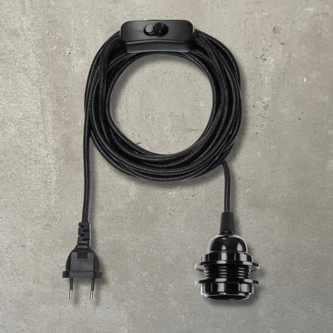 Kapcsolós lámpakábel - fekete | FITTING - SMOL