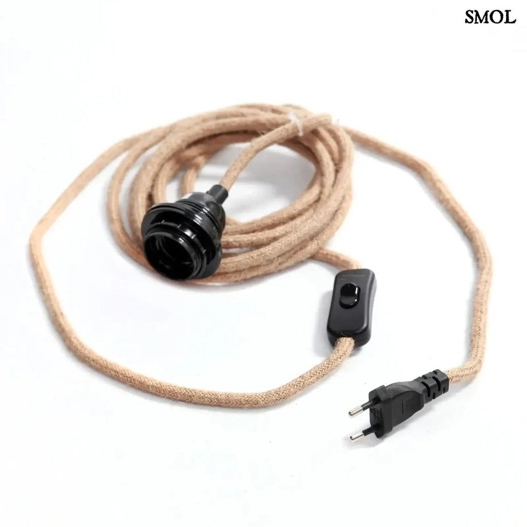 Kapcsolós Lámpakábel - natúr - fekete | FITTING - SMOL