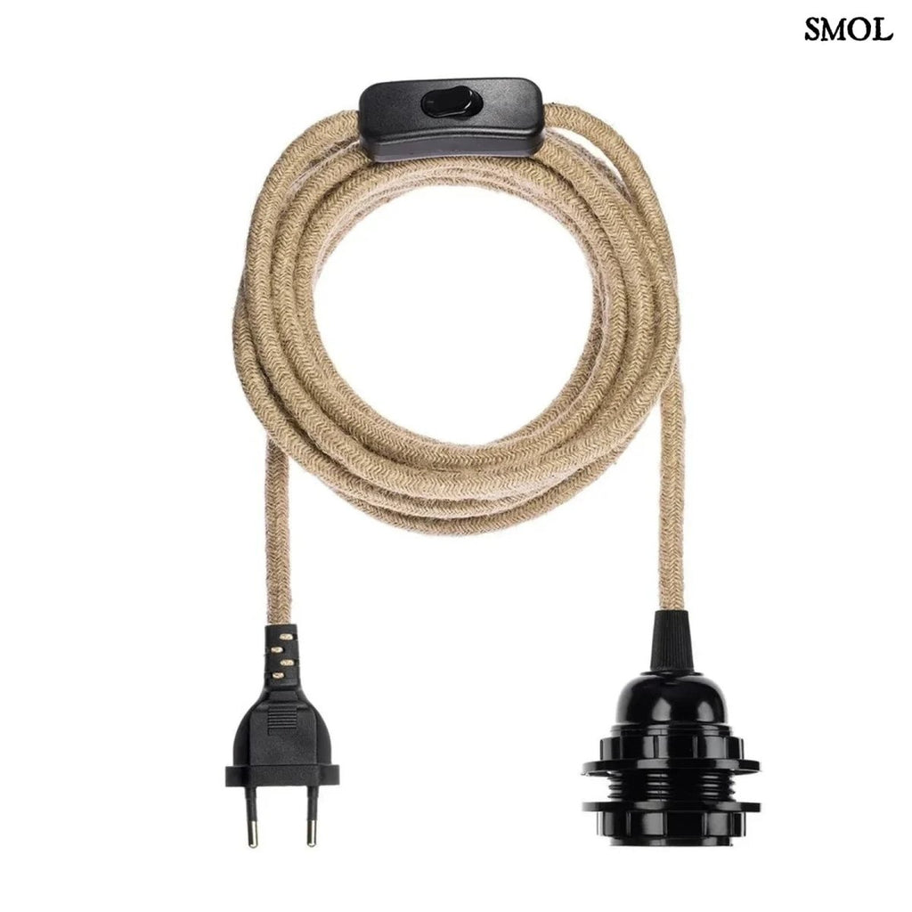 Kapcsolós Lámpakábel - natúr - fekete | FITTING - SMOL