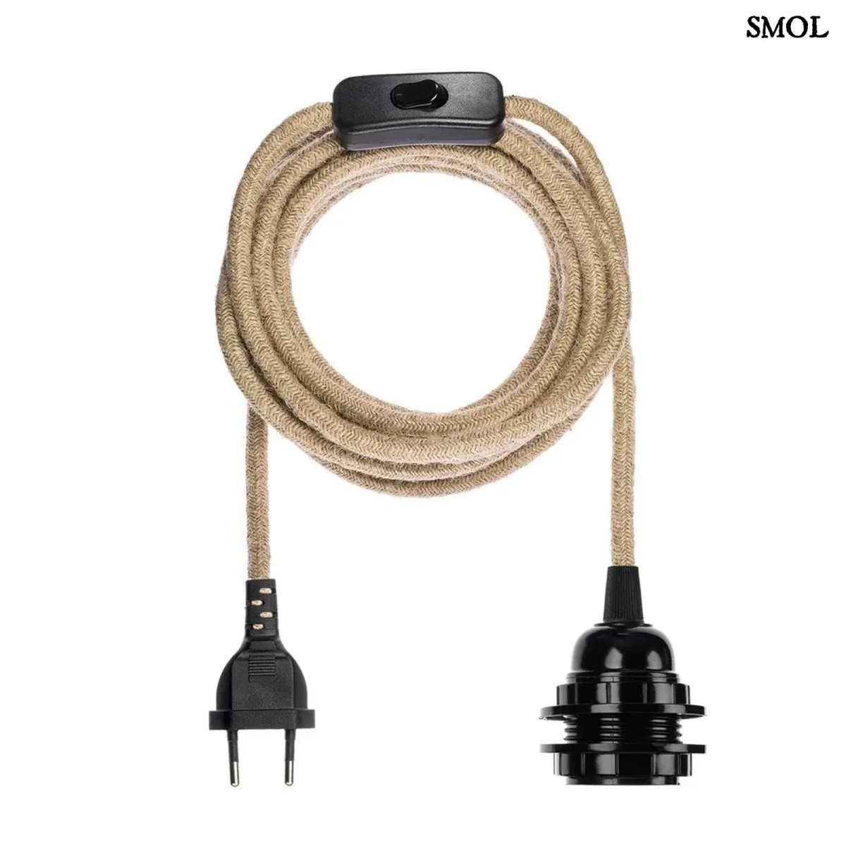 Kapcsolós Lámpakábel - natúr - fekete | FITTING - SMOL