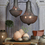 Dísztál - nagyméretű, fém, 58 cm | MELNER - smol.hu - vázákkal, asztalon