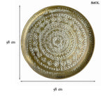 Dísztál - nagyméretű, fém, 58 cm | MELNER - smol.hu - méretekkel