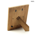 Türkizkék Ocean Ripple képkeret bordázott bivalycsont felülettel és márványos mintázattal, hátulról, támasztóval