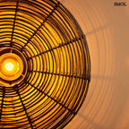 Kerek Rattan falilámpa – fekete | ALER | SMOL - égő izzóval