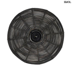 Kerek Rattan falilámpa – fekete | ALER | SMOL - fehér háttérrel