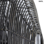 Kerek Rattan falilámpa – fekete | ALER | SMOL - rattan nagyítva