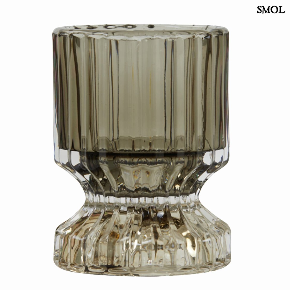 Mécsestartó és gyertyatartó - üveg, 10 cm  | PIPPA - smol.hu - fehér háttérrel