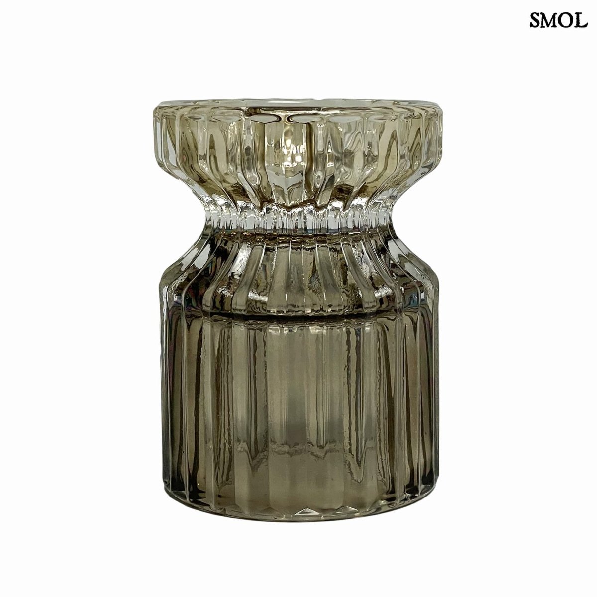 Mécsestartó és gyertyatartó - üveg, 10 cm  | PIPPA - smol.hu - gyertyatartónak fordítva