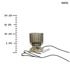 Mécsestartó és gyertyatartó - üveg, 10 cm  | PIPPA - smol.hu - méretarányosan