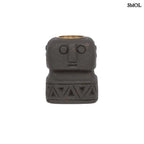 Kézzel faragott kő gyertyatartó – fekete | SUMBA 26 - SMOL