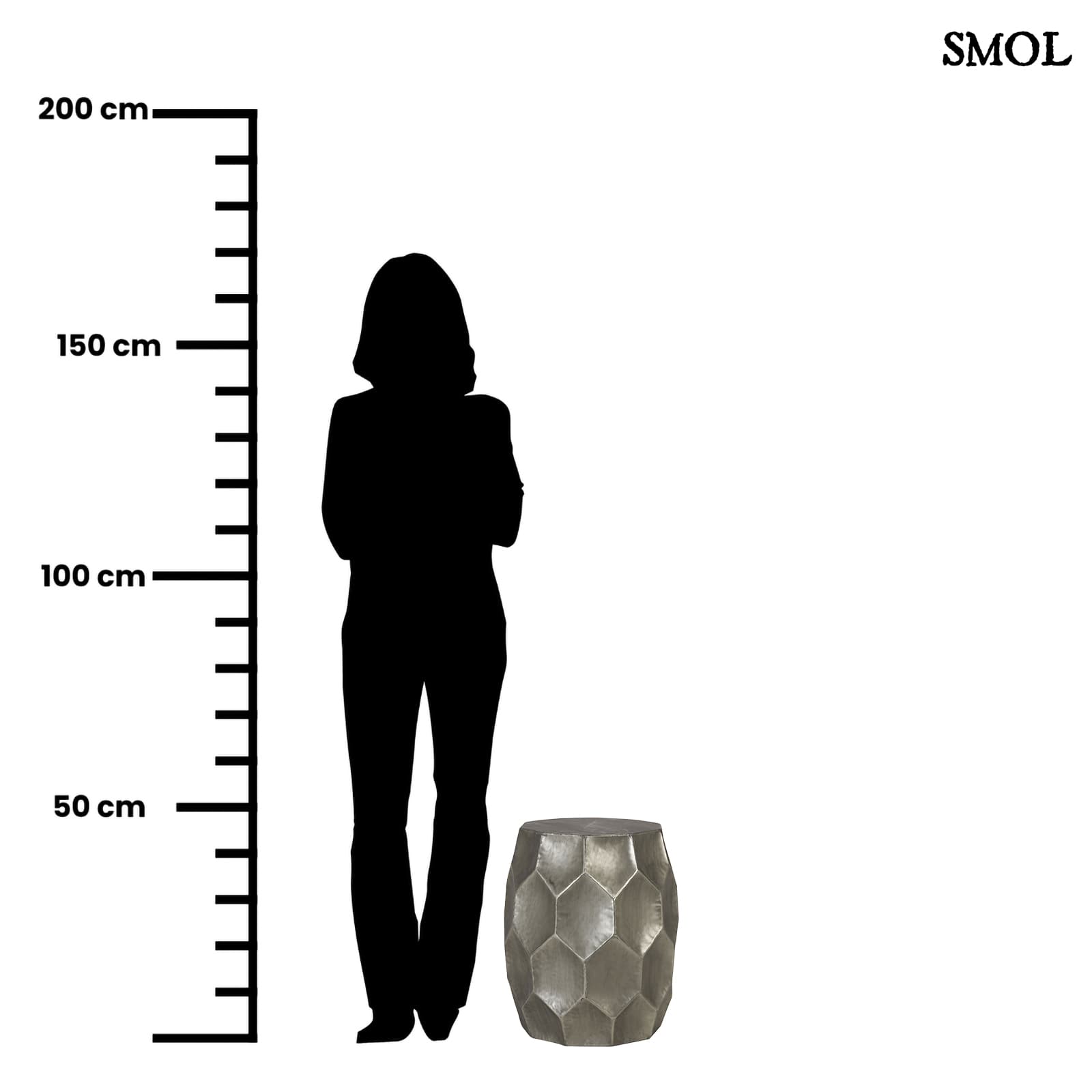 KIANA, fém kisasztal, 42,5 cm - SMOL