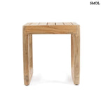 Kisasztal és ülőke - bel - és kültéri teakfa, 40 cm | SYMI - SMOL