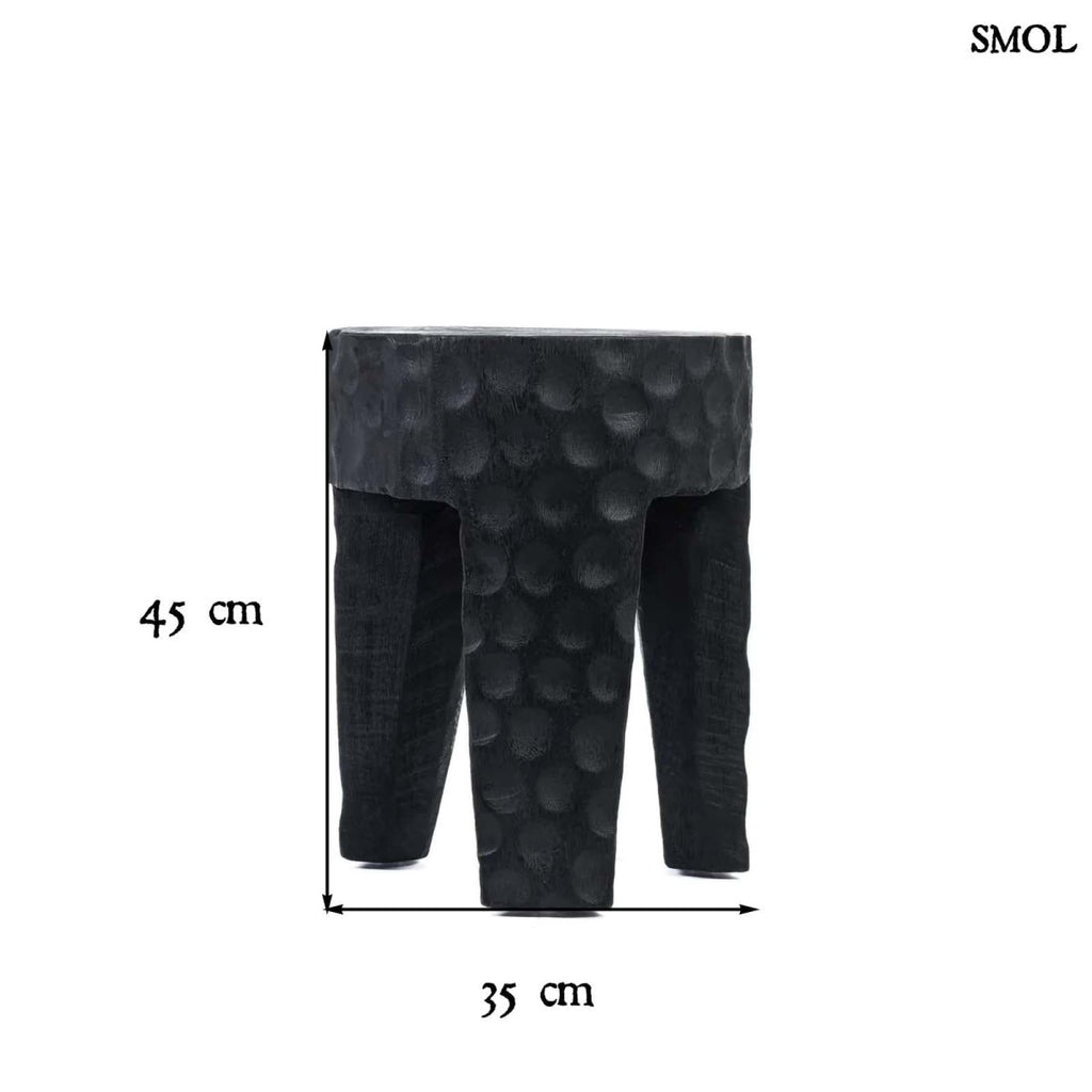 Kisasztal és ülőke - fekete, fa, 45 cm | PARAMO - SMOL