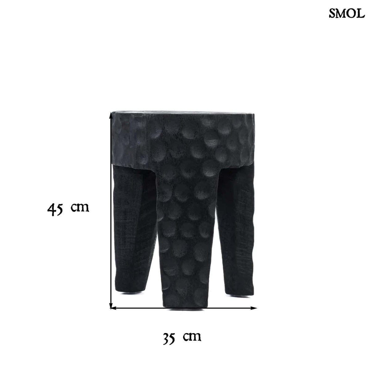 Kisasztal és ülőke - fekete, fa, 45 cm | PARAMO - SMOL