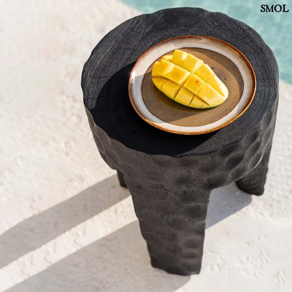 Kisasztal és ülőke - fekete, fa, 45 cm | PARAMO - SMOL