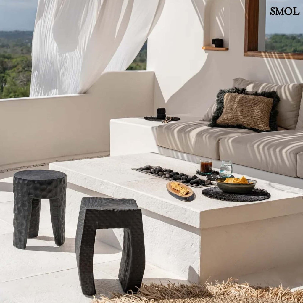 Kisasztal és ülőke - fekete, fa, 45 cm | PARAMO - SMOL