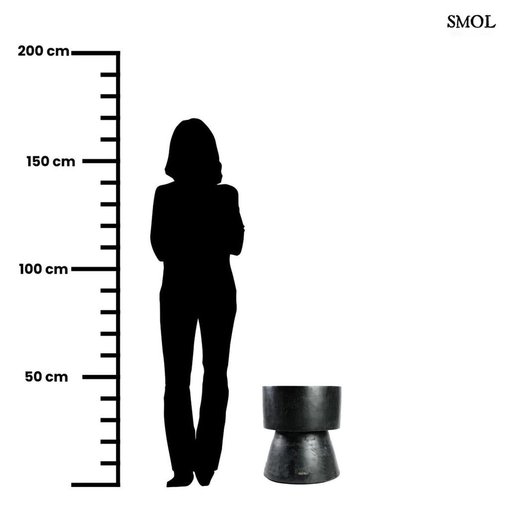 Kisasztal és ülőke - fekete, fa, 45 cm | WARMI - SMOL