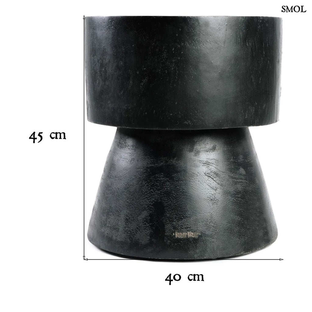 Kisasztal és ülőke - fekete, fa, 45 cm | WARMI - SMOL