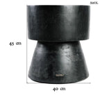 Kisasztal és ülőke - fekete, fa, 45 cm | WARMI - SMOL