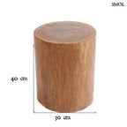 Kisasztal és ülőke - teakfa, 40 cm | TRIBE - SMOL